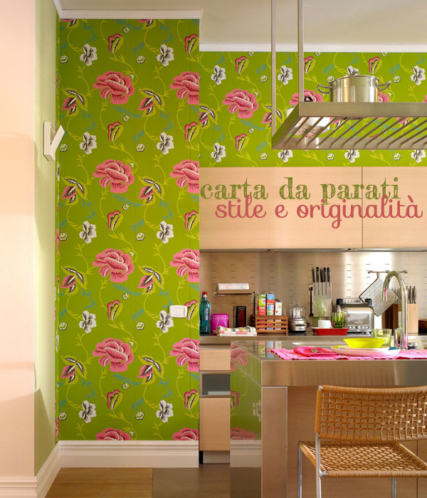 La bellezza della carta da parati in cucina | Donna Moderna La bellezza della carta da parati in cucina | Donna Moderna
