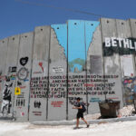 Muro di separazione tra palestinesi e israeliani a Betlemme