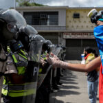 Manifestazioni contro il presidente Maduro a Caracas, Venezuela
