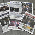 Prime pagine di quotidiani spagnoli dopo l'elezione di Macron