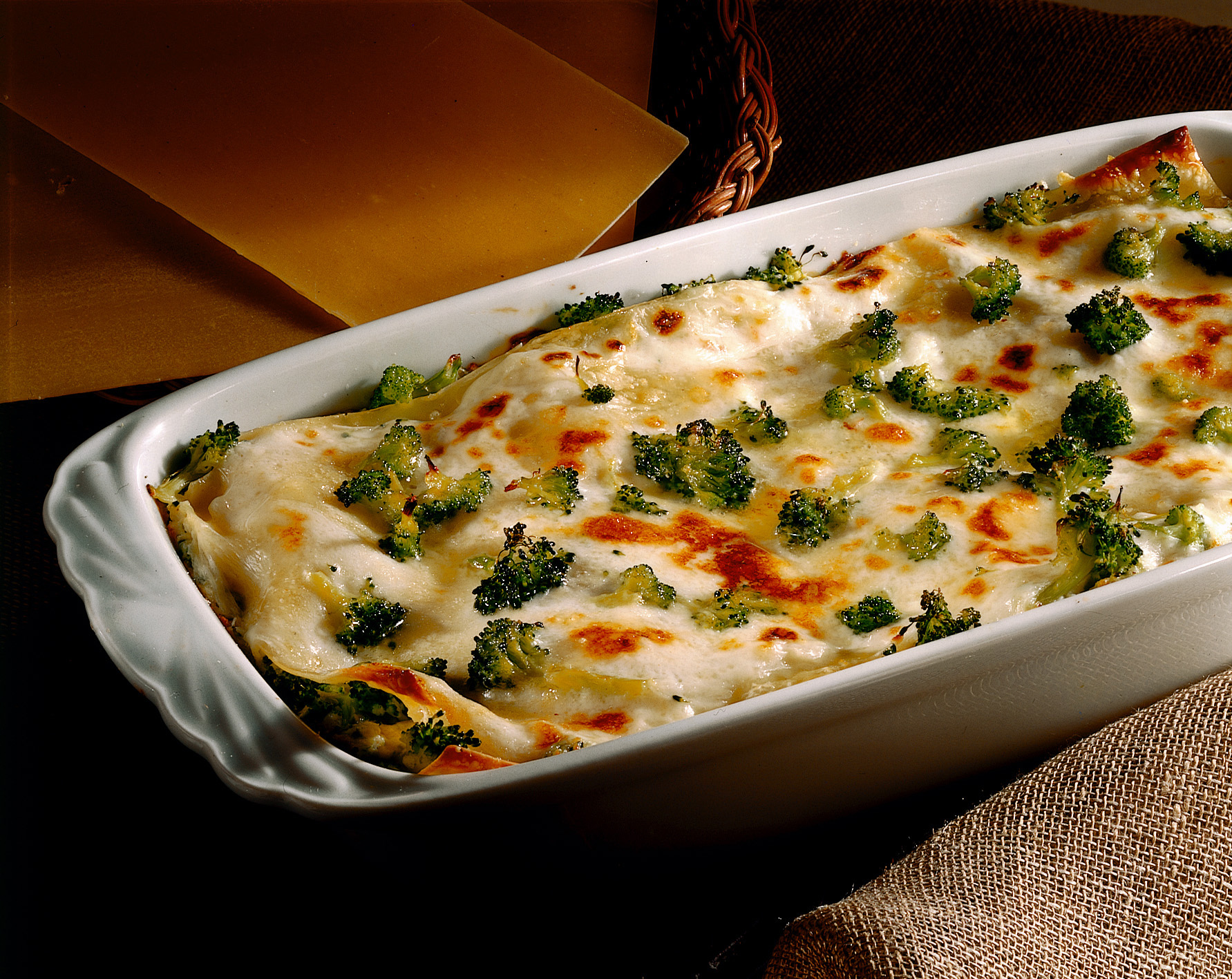 Lasagne ai broccoli e formaggi