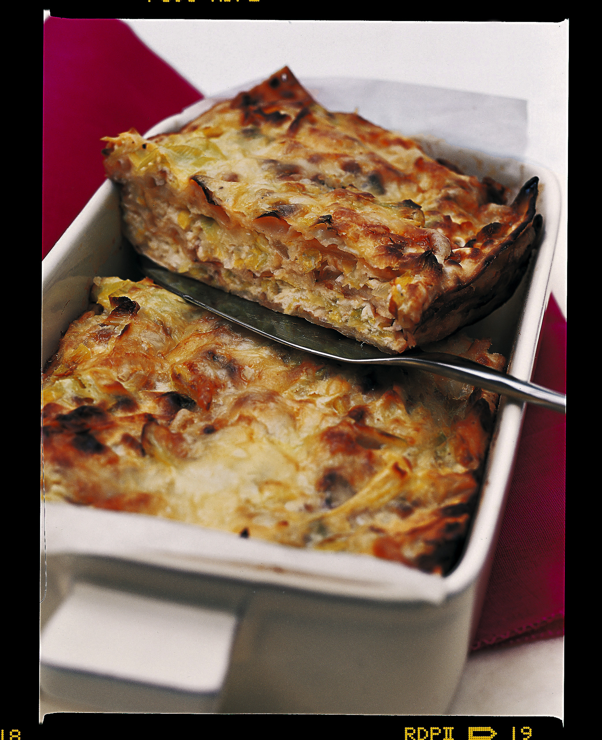 Lasagne con porri e formaggio