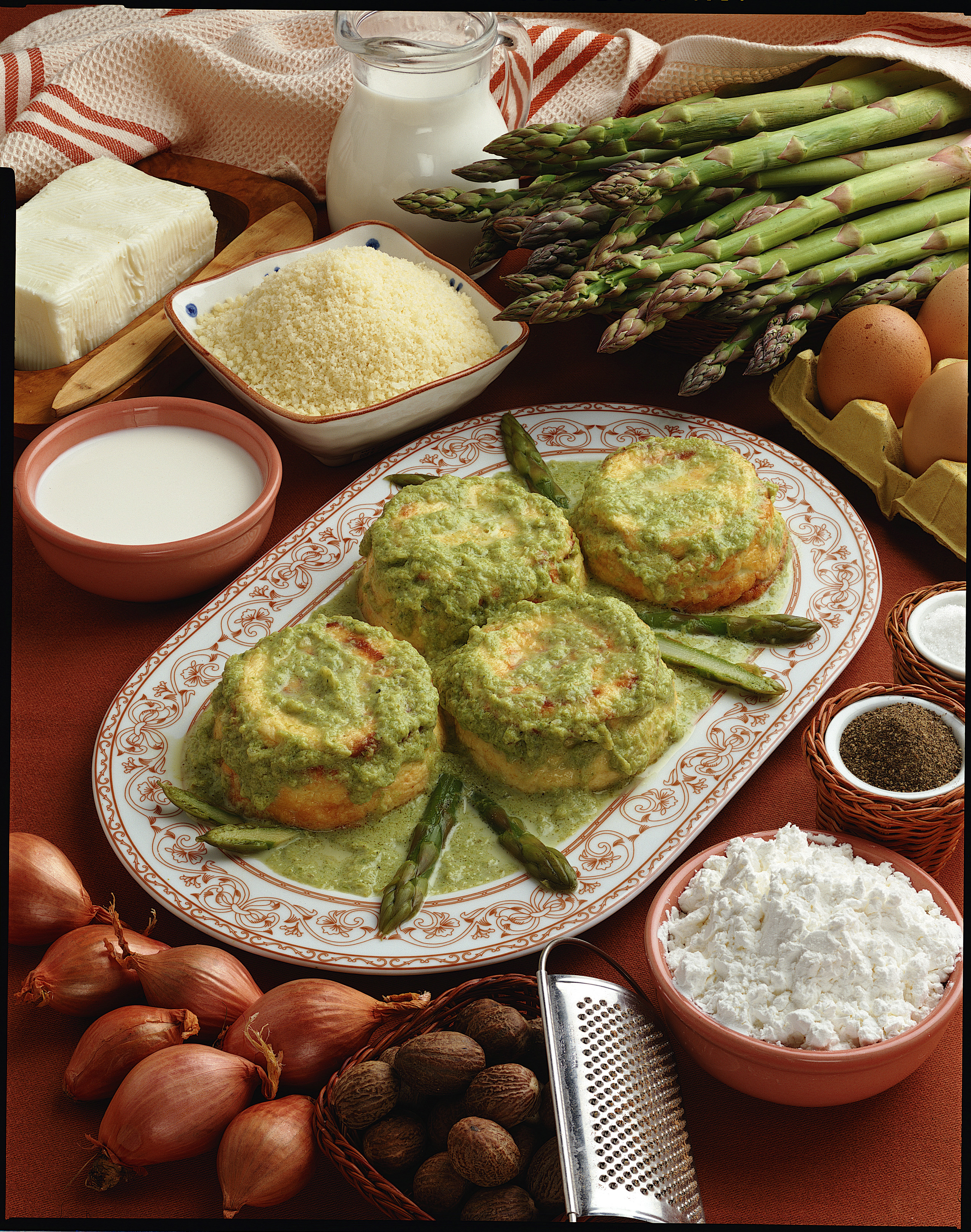 Sformato di parmigiano agli asparagi