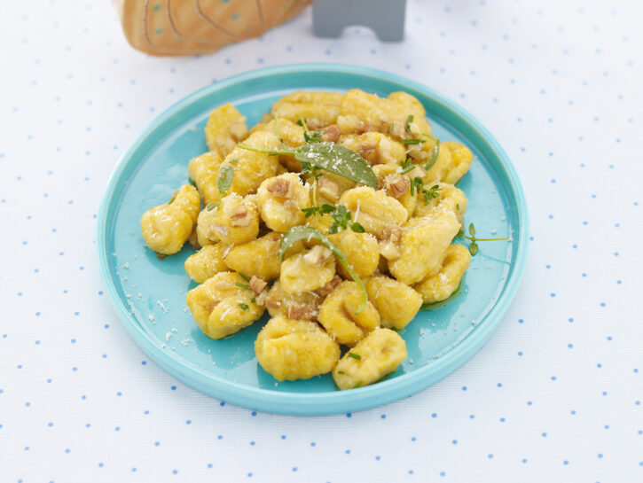 Gnocchi di zucca e patate alle noci