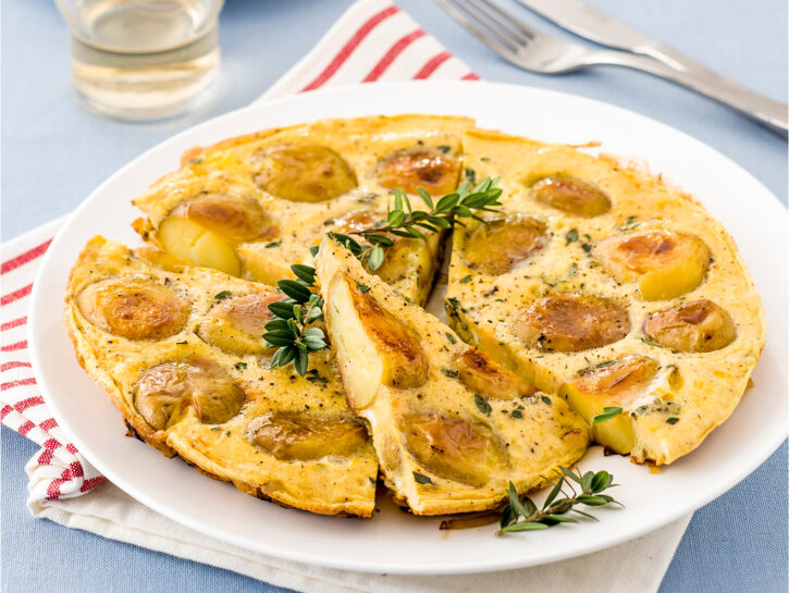 Frittata con patate e cipolle