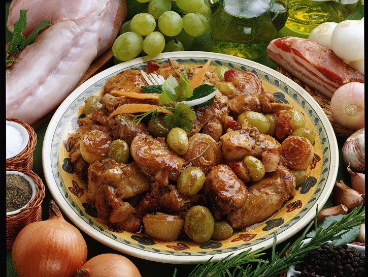 Coniglio all'uva