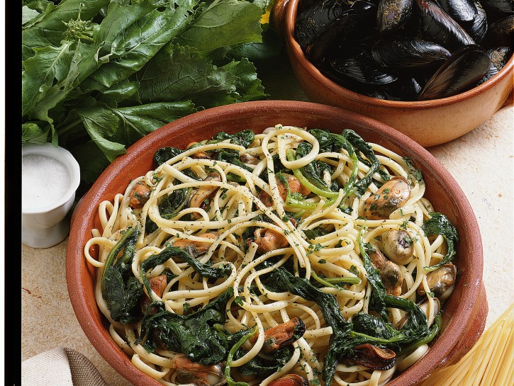 Linguine cozze e cime di rapa