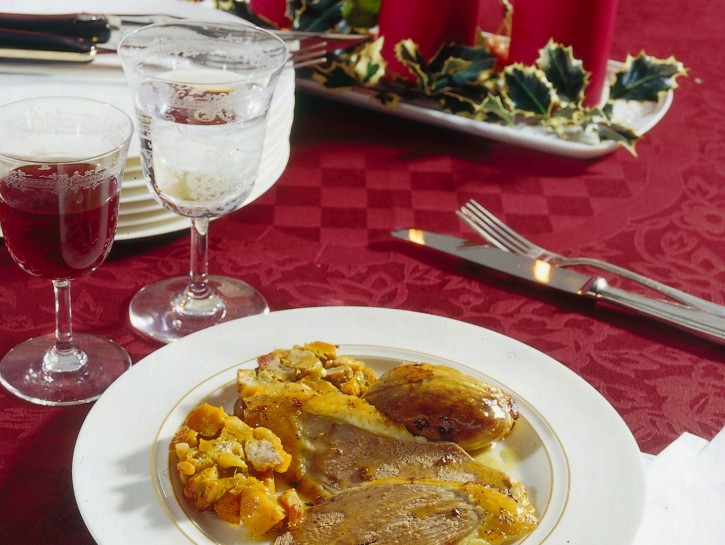 Anatra farcita con salsiccia