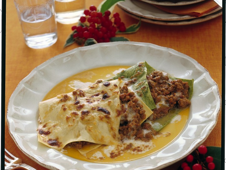 Lasagne al ragù di carne e funghi