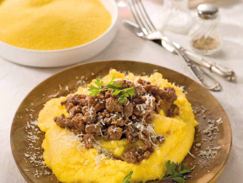 Polenta pasticciata alla salsiccia