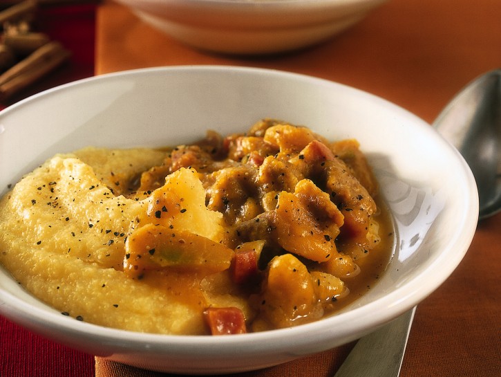 Polenta con ragù di zucca