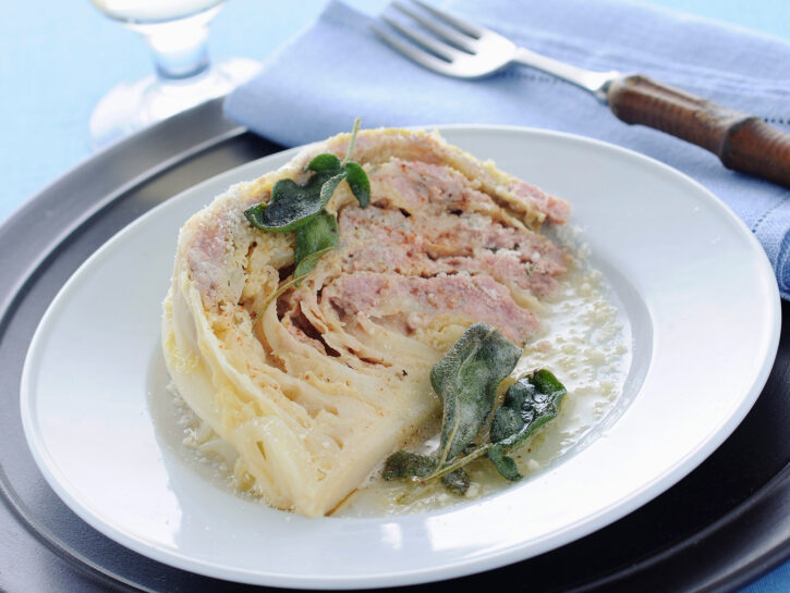 Verza ripiena al forno