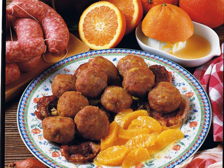 Medaglioni di salsiccia all'arancia
