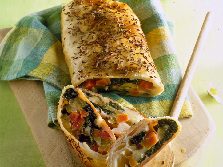 Strudel di verdure e formaggio