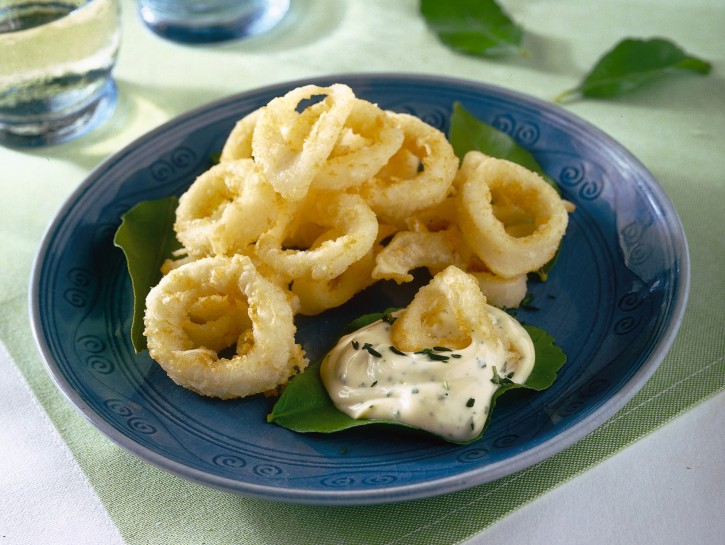 Anelli di calamari dorati