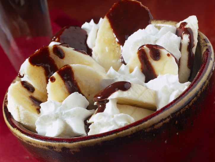Banana con la cioccolata