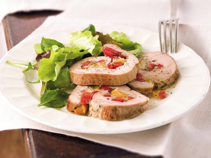 Rotolo di vitello ai peperoni