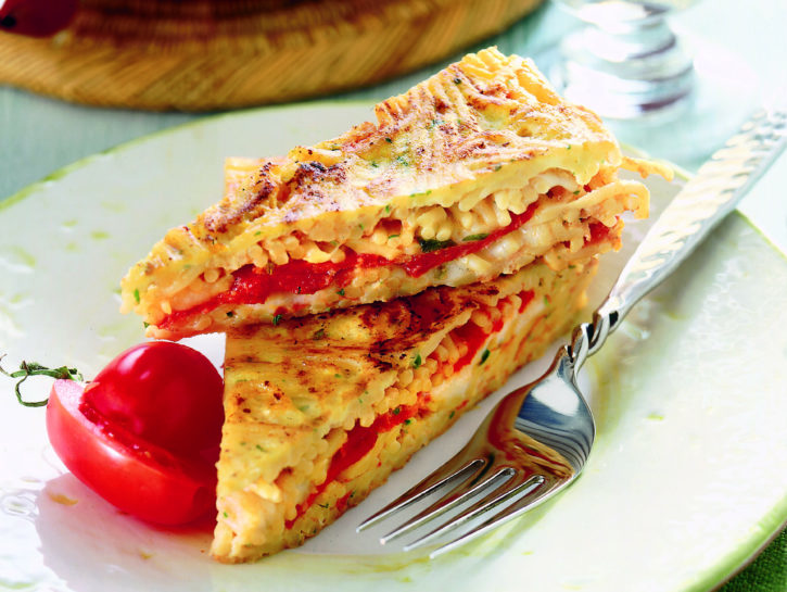 Frittata di spaghetti ripiena