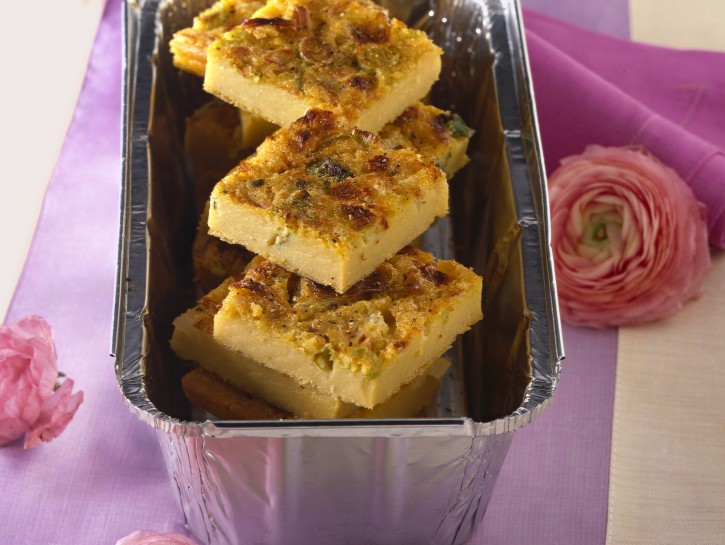 Farinata di ceci con cipollotti