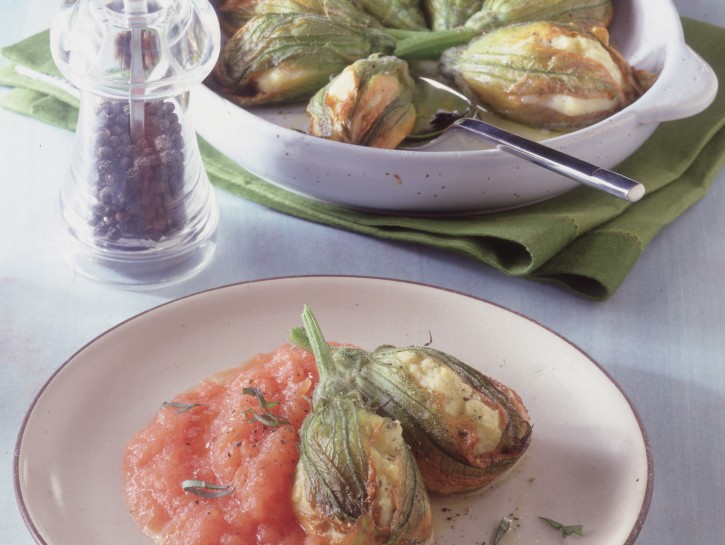 Fiori di zucca farciti alle patate