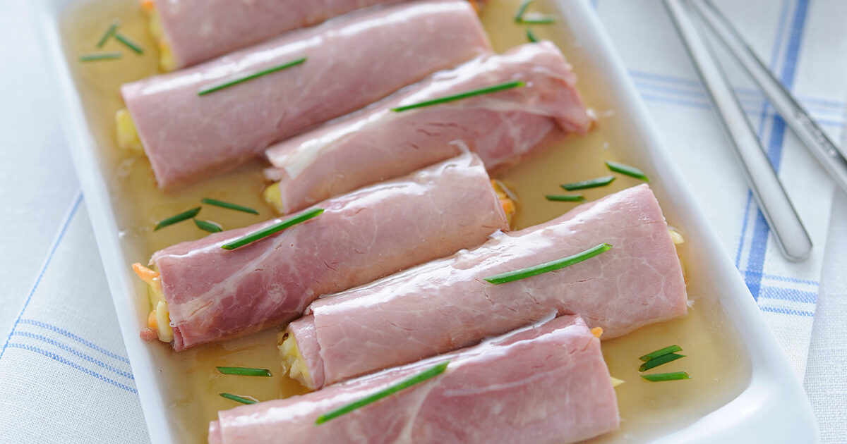 Ricetta Involtini di prosciutto cotto in gelatina al limone Donna Moderna
