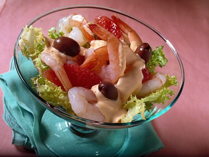 Cocktail di gamberi e pompelmo