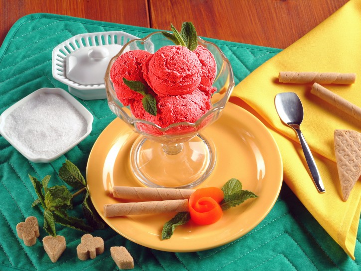 Sorbetto gelato al pomodoro