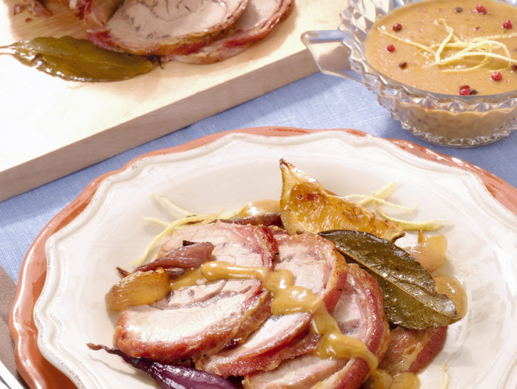 Arrosto di vitello al bacon