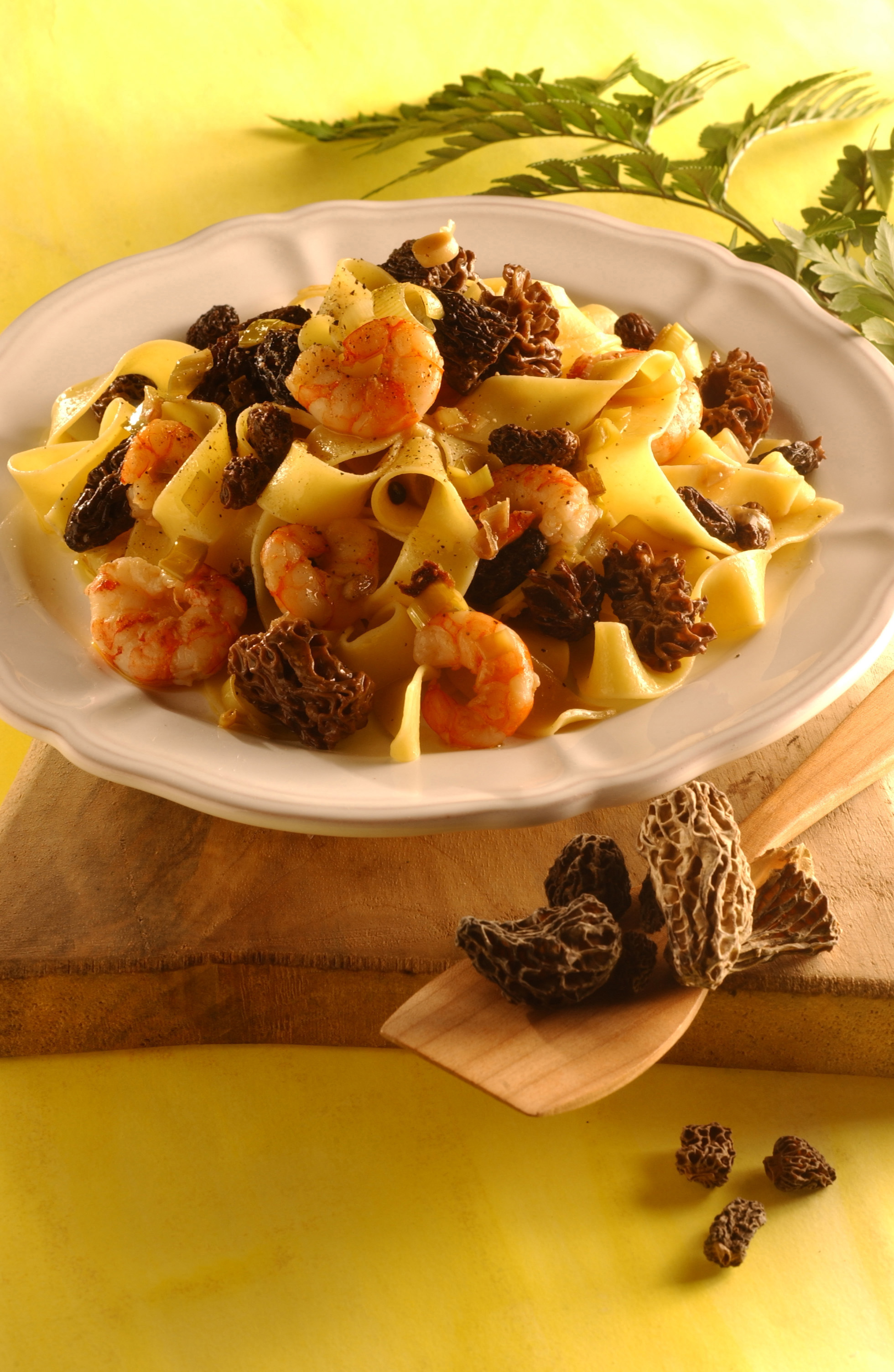 Ricetta Pappardelle con spugnole e gamberi Donna Moderna