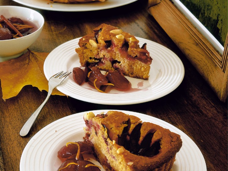 Torta morbida di prugne