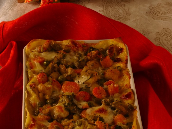 Lasagne con minestrone