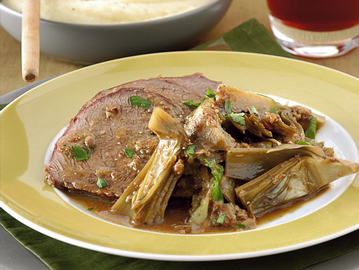Stracotto di manzo ai carciofi
