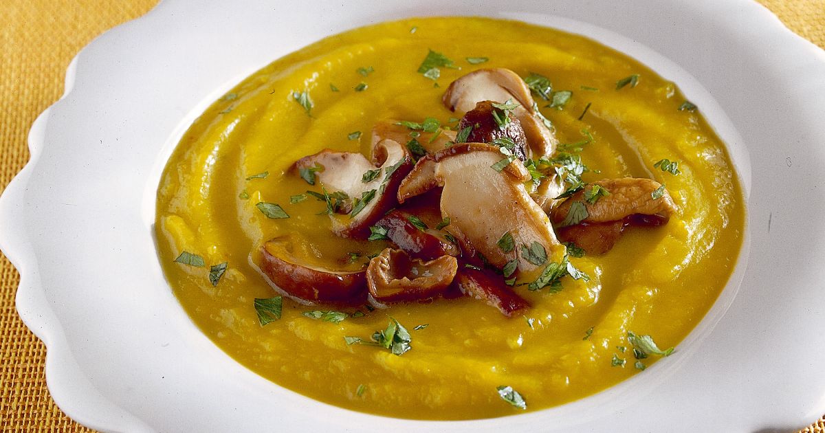 crema di zucca e funghi