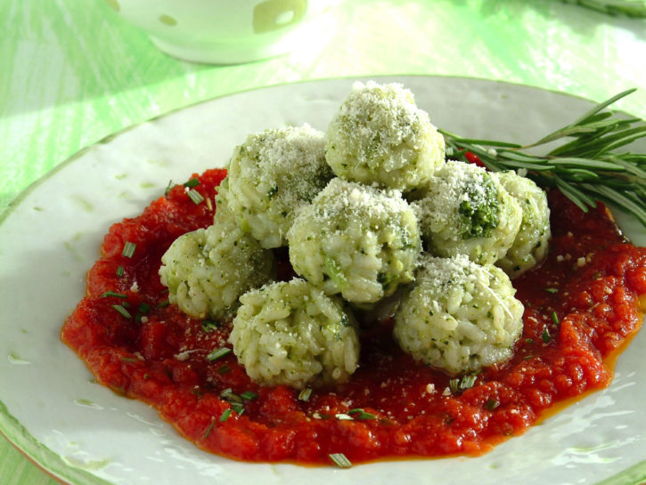 Polpette di risotto ai broccoletti