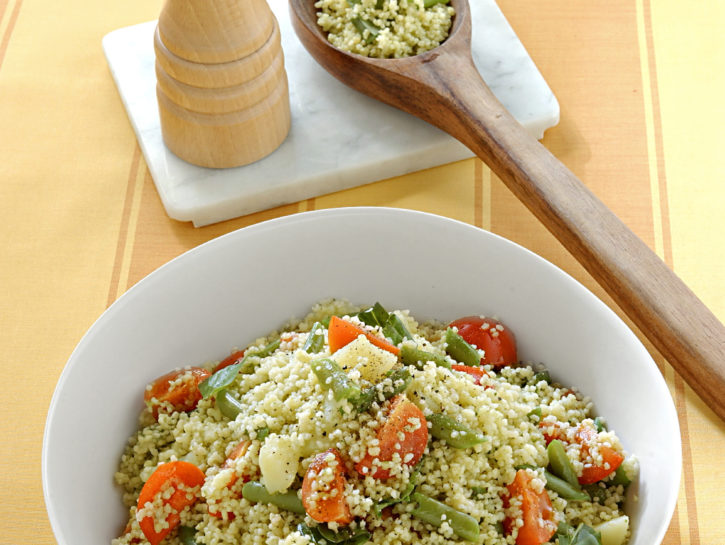 Cous cous al pesto con patate