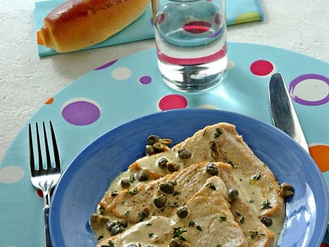 Scaloppine con timo e capperini