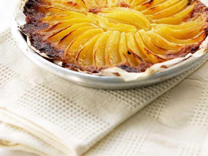 Gratin di mele con salsa all'uva