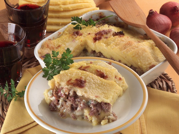 Polenta salsiccia e gorgonzola