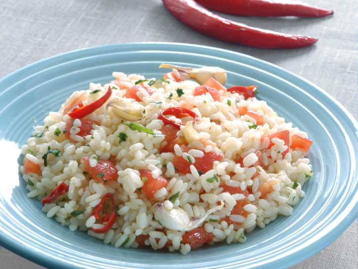 Riso aglio, olio e peperoncino