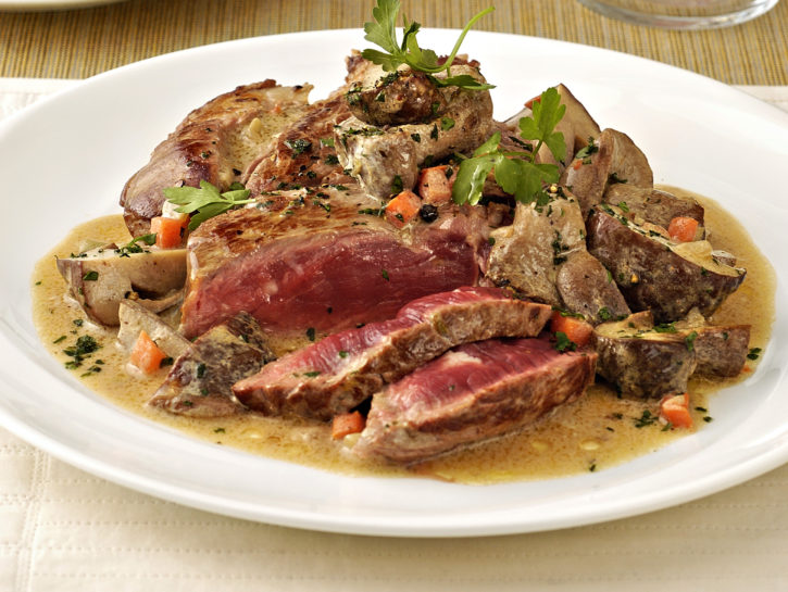 Tagliata di manzo ai porcini