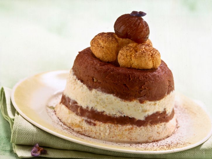 Dolce di castagne e ricotta al rum