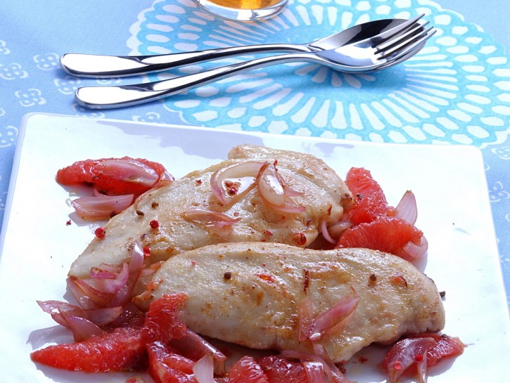 Scaloppine di pollo al pompelmo