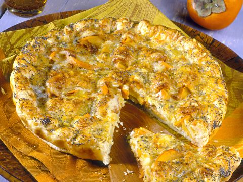 Sfogliata di kaki al Camembert