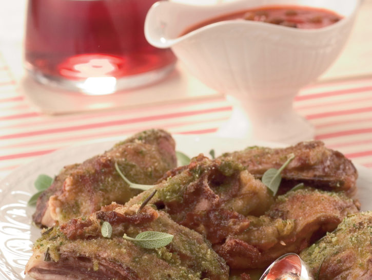 Capretto con salsa rossa agrodolce