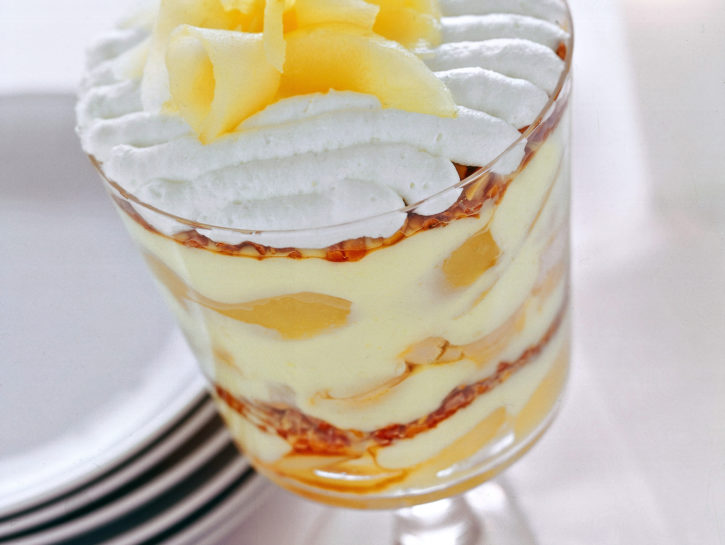 Trifle di pere e mandorle