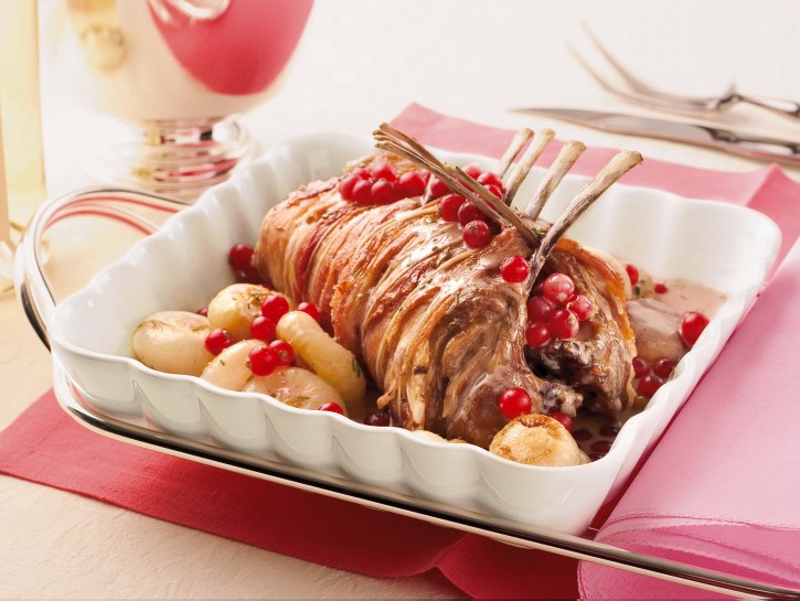 Sella di agnello al ribes