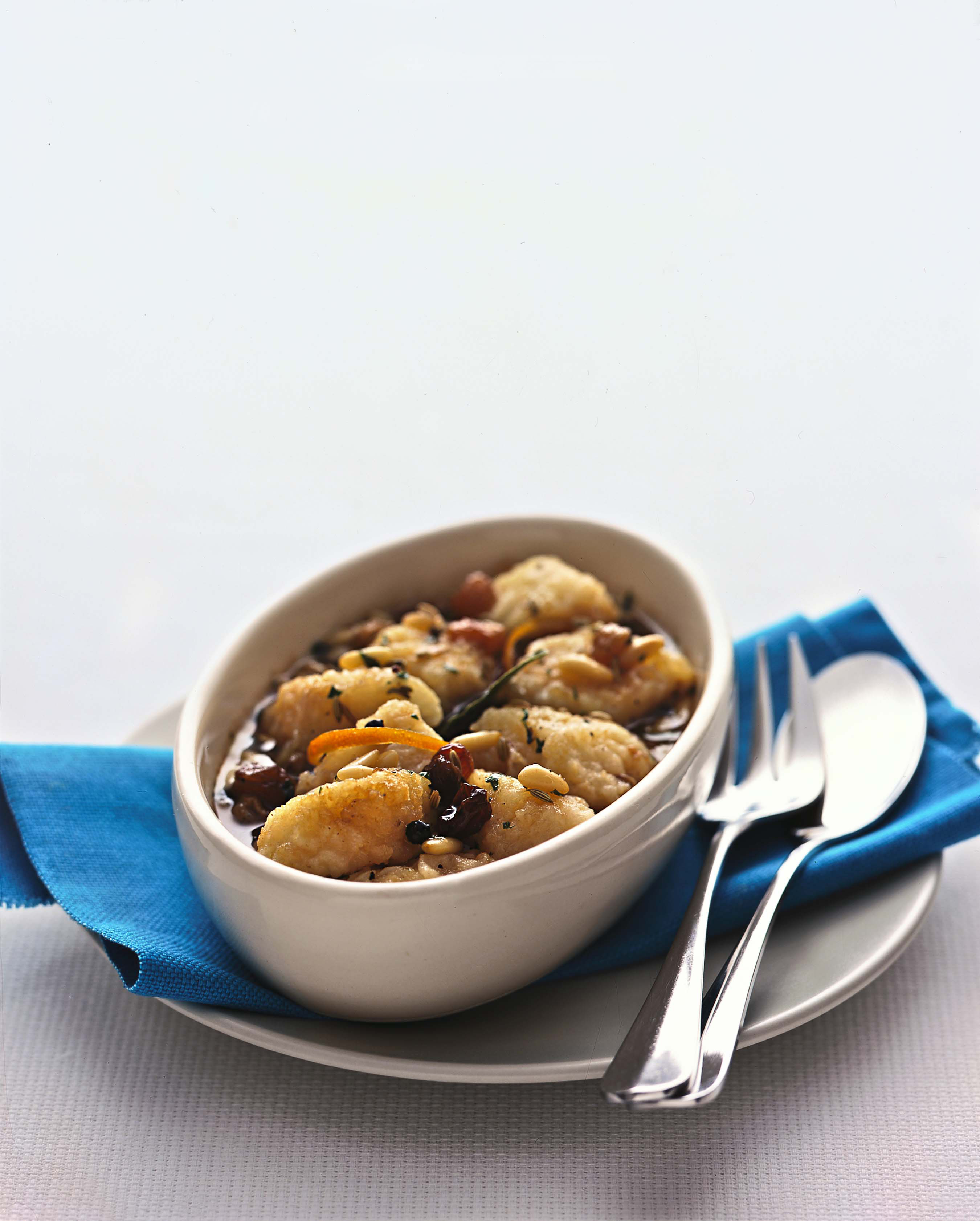 baccalà con pinoli e uvetta