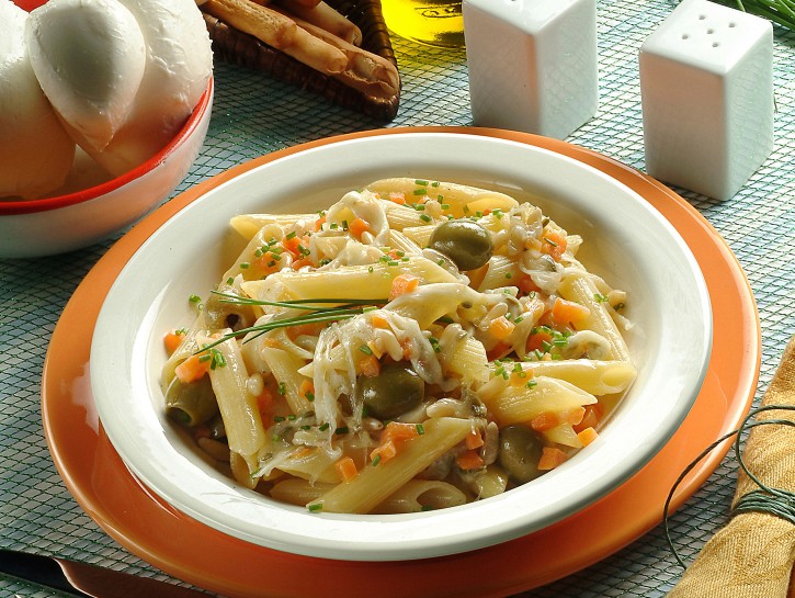 Penne carote e mozzarella
