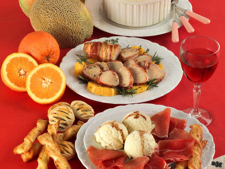 Gelato salato con prosciutto di Parma