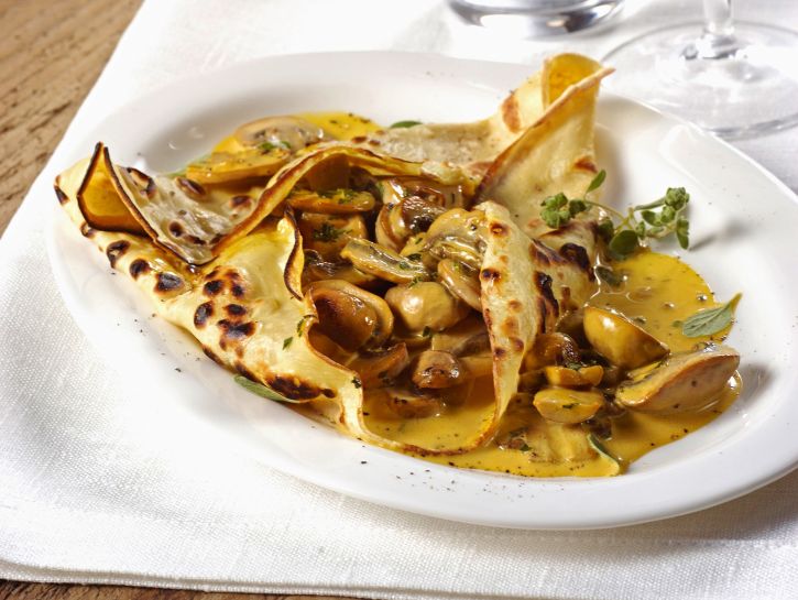 Crepes con champignon